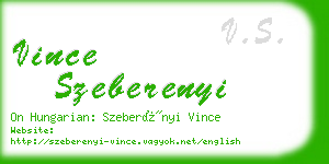 vince szeberenyi business card